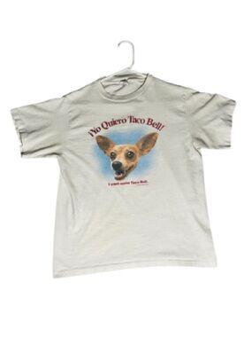Vintage Kids White Chihuahua Taco Bell Graphic Tee